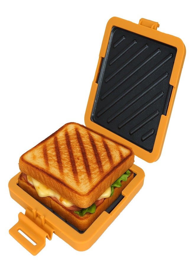 KDSPAROS Microwave Sandwich Maker - Microwave Toastie Sandwich Maker，3-in-1 Toastie Panini Press with Dishwasher Safe Design No Electricity Needed Fast Cooking for Travel Friendly/Office/Home (yellow) - Image 1